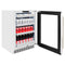 ZLINE Autograph 24" Touchstone 151 Can Beverage Fridge with White Matte Glass Door and Champagne Bronze Handle, RBSOZ-WM-24-CB