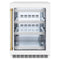 ZLINE Autograph 24" Touchstone 151 Can Beverage Fridge with White Matte Glass Door and Polished Gold Handle, RBSOZ-WM-24-G