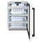 ZLINE Autograph 24" Touchstone 151 Can Beverage Fridge with White Matte Glass Door and Matte Black Handle, RBSOZ-WM-24-MB