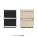 ZLINE Autograph 24" Touchstone 168 Can Outdoor-Rated Refrigerator Drawer with Panel Ready Doors and 2 Champagne Bronze Handles, RDSPOZ-24-CB