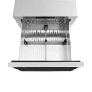 ZLINE Autograph 24" Touchstone 168 Can Outdoor-Rated Refrigerator Drawer with Panel Ready Doors and 2 Matte Black Handles, RDSPOZ-24-MB