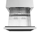 ZLINE Autograph 24" Touchstone 168 Can Outdoor-Rated Refrigerator Drawer with Panel Ready Doors and 2 Matte Black Handles, RDSPOZ-24-MB