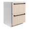 ZLINE Autograph 24" Touchstone 168 Can Outdoor-Rated Refrigerator Drawer with Panel Ready Doors and 2 Matte Black Handles, RDSPOZ-24-MB