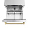 ZLINE Autograph 24" Touchstone 168 Can Outdoor-Rated Refrigerator Drawer with Stainless Steel Doors and Champagne Bronze Handles, RDSOZ-ST-24-CB