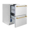 ZLINE Autograph 24" Touchstone 168 Can Outdoor-Rated Refrigerator Drawer with Stainless Steel Doors and Champagne Bronze Handles, RDSOZ-ST-24-CB