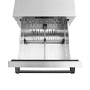 ZLINE Autograph 24" Touchstone 168 Can Outdoor-Rated Refrigerator Drawer with Stainless Steel Doors and Matte Black Handles, RDSOZ-ST-24-MB