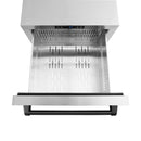 ZLINE Autograph 24" Touchstone 168 Can Outdoor-Rated Refrigerator Drawer with Stainless Steel Doors and Matte Black Handles, RDSOZ-ST-24-MB