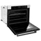 ZLINE 30" Autograph Single Wall Oven with Air Fry and Self-Clean in Stainless Steel with White Matte Door and Black Matte Handle, WASZ-WM-30-MB