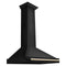 ZLINE Autograph 36" 400 CFM Convertible Wall Mount Range Hood in Black Stainless Steel with Gold Handle, BSKB4Z-36-G