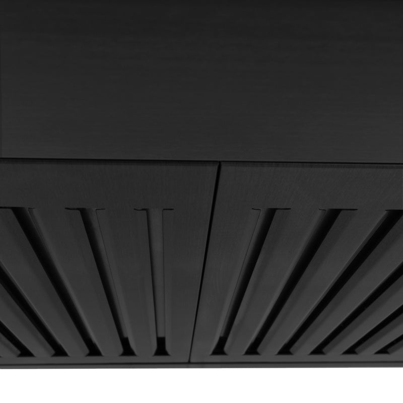 ZLINE 30" Convertible Wall Mount Range Hood in Black Stainless with Charcoal Filters, BSKBN-CF-30