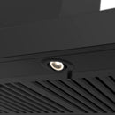 ZLINE 36 in. Convertible Vent Wall Mount Range Hood in Black Stainless Steel with Crown Molding, BSKENCRN-36