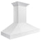 ZLINE 48" 400 CFM Convertible Wooden Wall Mount Range Hood in Smooth Bright White Finish, KBWW-48