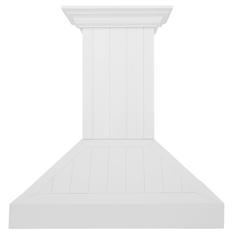 ZLINE 30" 400 CFM Convertible Wooden Wall Mount Range Hood in Shiplap Bright White Finish, KPWW-30