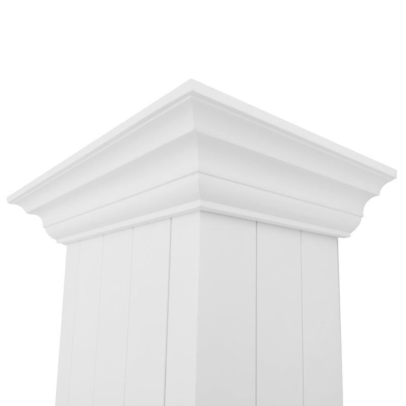 ZLINE 36" 400 CFM Convertible Wooden Wall Mount Range Hood in Shiplap Bright White Finish, KPWW-36