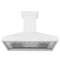 ZLINE 48" 400 CFM Convertible Wooden Wall Mount Range Hood in Shiplap Bright White Finish, KPWW-48