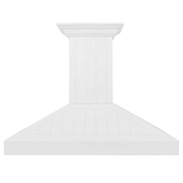 ZLINE 48" 400 CFM Convertible Wooden Wall Mount Range Hood in Shiplap Bright White Finish, KPWW-48