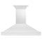 ZLINE 48" 400 CFM Convertible Wooden Wall Mount Range Hood in Smooth Bright White Finish, KBWW-48