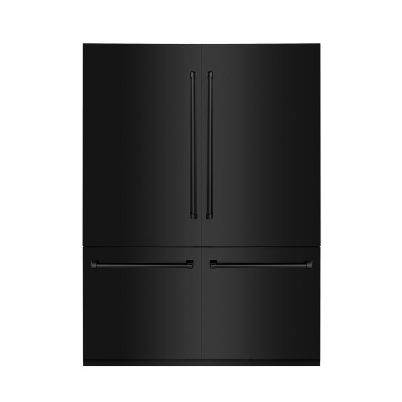 ZLINE 60" 32.2 cu. ft. Built-In Refrigerator with Internal Water and Ice Dispenser in Black Stainless Steel, RBIV-BS-60