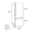 ZLINE 30" 16.1 cu. ft. Built-In Refrigerator with Internal Water and Ice Dispenser in Fingerprint Resistant Stainless Steel, RBIV-SN-30