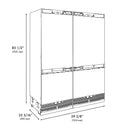 ZLINE 60 In. 32.2 cu. Ft. Panel Ready Built-In 4-Door French Door Refrigerator with Stainless Steel Handles, RBIV-60-SS