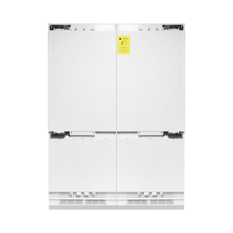 ZLINE 60 In. 32.2 cu. Ft. Panel Ready Built-In 4-Door French Door Refrigerator with Stainless Steel Handles, RBIV-60-SS