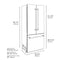 ZLINE 36 In. 19.6 cu. ft. Built-In 3-Door French Door Refrigerator with Internal Water and Ice Dispenser in Stainless Steel, RBIV-304-36