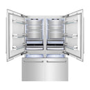 ZLINE 60 In. 32.2 cu. ft. Built-In 4-Door Refrigerator with Internal Water and Ice Dispenser in Stainless Steel, RBIV-304-60