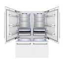 ZLINE 60 In. 32.2 cu. ft. Built-In Refrigerator with Internal Water and Ice Dispenser in White Matte, RBIV-WM-60