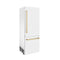 ZLINE 30 In. 16.1 cu. ft. Built-In Refrigerator with Internal Water and Ice Dispenser in White Matte with Gold Accents, RBIVZ-WM-30-G