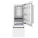 ZLINE 30 In. 16.1 cu. ft. Built-In Refrigerator with Internal Water and Ice Dispenser in White Matte with Matte Black Accents, RBIVZ-WM-30-MB