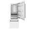 ZLINE 30 In. 16.1 cu. ft. Built-In Refrigerator with Internal Water and Ice Dispenser in White Matte with Matte Black Accents, RBIVZ-WM-30-MB