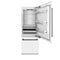 ZLINE 30 In. 16.1 cu. ft. Built-In Refrigerator with Internal Water and Ice Dispenser in White Matte with Matte Black Accents, RBIVZ-WM-30-MB