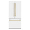 ZLINE 36 In. 19.6 cu. ft. Built-In French Door Refrigerator with Internal Water and Ice Dispenser in White Matte with Gold Accents, RBIVZ-WM-36-G