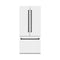 ZLINE 36 In. 19.6 cu. ft. Built-In French Door Refrigerator with Internal Water and Ice Dispenser in White Matte with Black Accents, RBIVZ-WM-36-MB