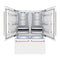 ZLINE 60 In. 32.2 cu. ft. Built-In Refrigerator with Internal Water and Ice Dispenser in White Matte with Champagne Bronze Accents, RBIVZ-WM-60-CB