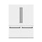ZLINE 60 In. 32.2 cu. ft. Built-In Refrigerator with Internal Water and Ice Dispenser in White Matte with Matte Black Accents, RBIVZ-WM-60-MB