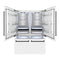 ZLINE 60 In. 32.2 cu. ft. Built-In Refrigerator with Internal Water and Ice Dispenser in White Matte with Matte Black Accents, RBIVZ-WM-60-MB
