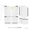ZLINE 60 In. 32.2 cu. ft. Built-In Refrigerator with Internal Water and Ice Dispenser in White Matte with Matte Black Accents, RBIVZ-WM-60-MB