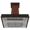 ZLINE 36 in. Hand-Hammered Copper Finish Wall Range Hood, 655-HBXXX-36