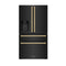 ZLINE 36 In. Autograph Refrigerator with Water and Ice Dispenser in Black with Gold Handles, RFMZ-W-36-BS-G