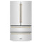 ZLINE 36 In. Autograph 22.5 cu. ft. Refrigerator with Ice Maker in Fingerprint Resistant Stainless Steel and Gold Accents, RFMZ-36-G
