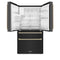 ZLINE 36 In. Autograph Refrigerator with Water and Ice Dispenser in Black with Gold Handles, RFMZ-W-36-BS-G