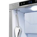 ZLINE Autograph 15" Touchstone Clear Cube Ice Maker with Drain Pump and Panel Ready Door with Polished Gold Handle, ICCDPZ-15-G