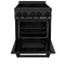 ZLINE 24" 2.8 cu. ft. Induction Range with a 4 Element Stove and Electric Oven in Black Stainless Steel, RAIND-BS-24