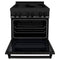 ZLINE 30" 4.0 cu. ft. Induction Range with a 4 Element Stove and Electric Oven in Black Stainless Steel, RAIND-BS-30