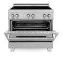 ZLINE 36" 4.6 cu. ft. Induction Range with a 5 Element Stove and Electric Oven in Durasnow Stainless Steel, RAINDS-SN-36