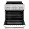 ZLINE 30" 4.0 cu. ft. Induction Range with a 4 Element Stove and Electric Oven in Durasnow and White Matte, RAINDS-WM-30