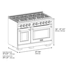 ZLINE Paramount 48" 6.7 cu. ft. Gas Range with Convection Oven in Stainless Steel with White Matte Doors, SGR-BLM-48
