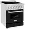 ZLINE 24" 2.8 cu. ft. Induction Range with a 4 Element Stove and Electric Oven in Black Matte, RAIND-BLM-24