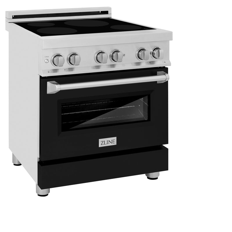 ZLINE 30" 4.0 cu. ft. Induction Range with a 4 Element Stove and Electric Oven in Black Matte, RAIND-BLM-30